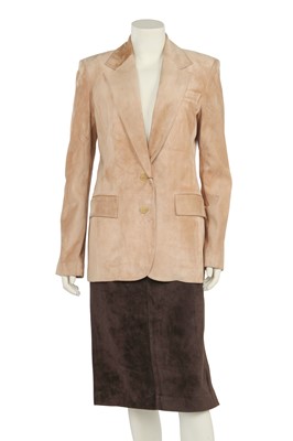 Lot 325 - A Gucci by Tom Ford suede ensemble, late 1990s