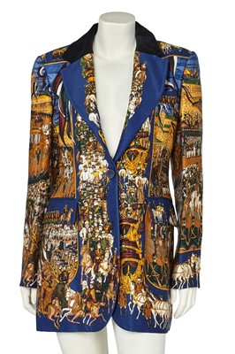 Lot 432 - A rare Hermès printed silk jacket, 1992