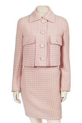Lot 302 - A Gianni Versace haute couture pink tweed suit, circa 1994