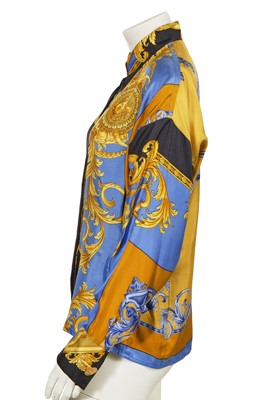Lot 297 - A Gianni Versace baroque-print silk blouse, early 1990s