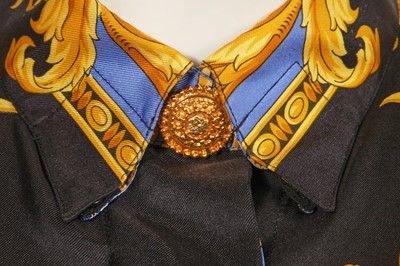 Lot 297 - A Gianni Versace baroque-print silk blouse, early 1990s