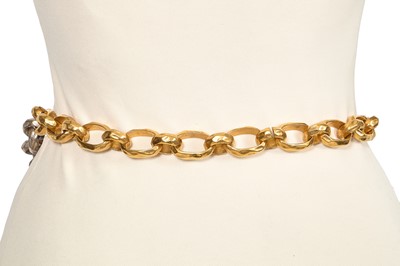 Lot 38 - A Chanel by Karl Lagerfeld two-tone chain belt, Spring-Summer 1993
