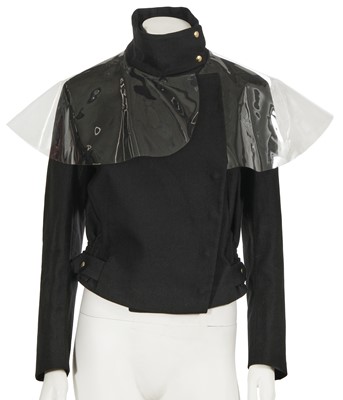 Lot 132 - A Yves Saint Laurent by Stefano Pilati black wool-silk blend double-breasted jacket, Autumn-Winter 2010-11