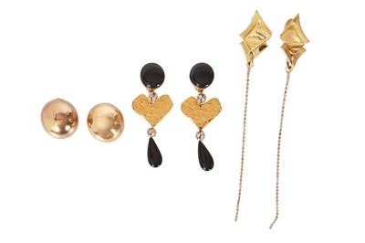 Lot 81 - Two pairs of Christian Lacroix earrings, 1980s