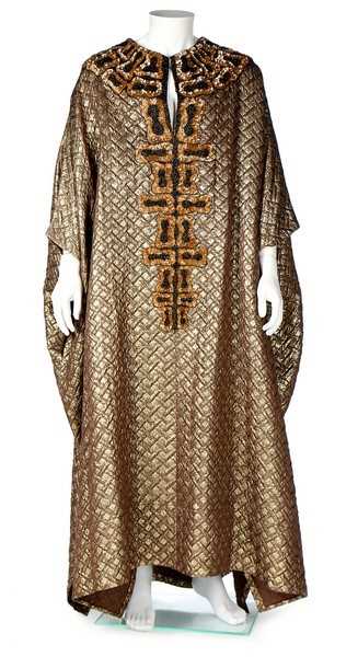 Lot 262 - A fine Mr Fish man's gold lam kaftan, late...