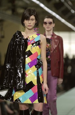 Lot 19 - A Chanel by Karl Lagerfeld multicoloured embellished dress, 'Coco Pop' collection, Autumn-Winter 2001-02