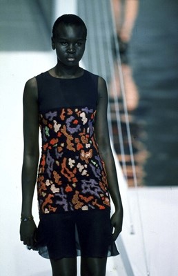 Lot 28 - A Chanel by Karl Lagerfeld embroidered wool cocktail dress, 'Why a Bridge?' collection, Autumn-Winter 1997-98