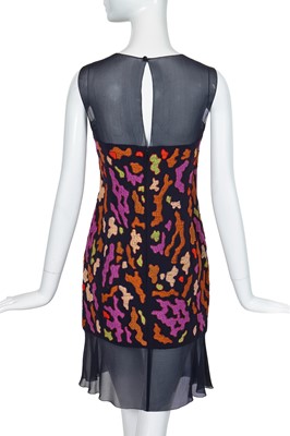 Lot 28 - A Chanel by Karl Lagerfeld embroidered wool cocktail dress, 'Why a Bridge?' collection, Autumn-Winter 1997-98
