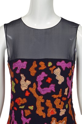 Lot 28 - A Chanel by Karl Lagerfeld embroidered wool cocktail dress, 'Why a Bridge?' collection, Autumn-Winter 1997-98