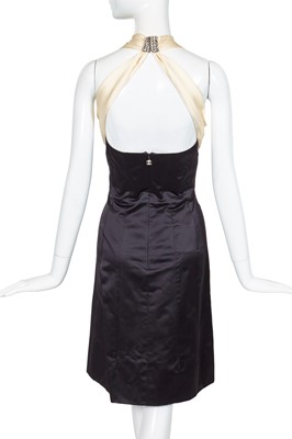 Lot 15 - A Chanel by Karl Lagerfeld embellished satin cocktail dress, 'Paris on Stage' collection, Autumn-Winter 2006-07