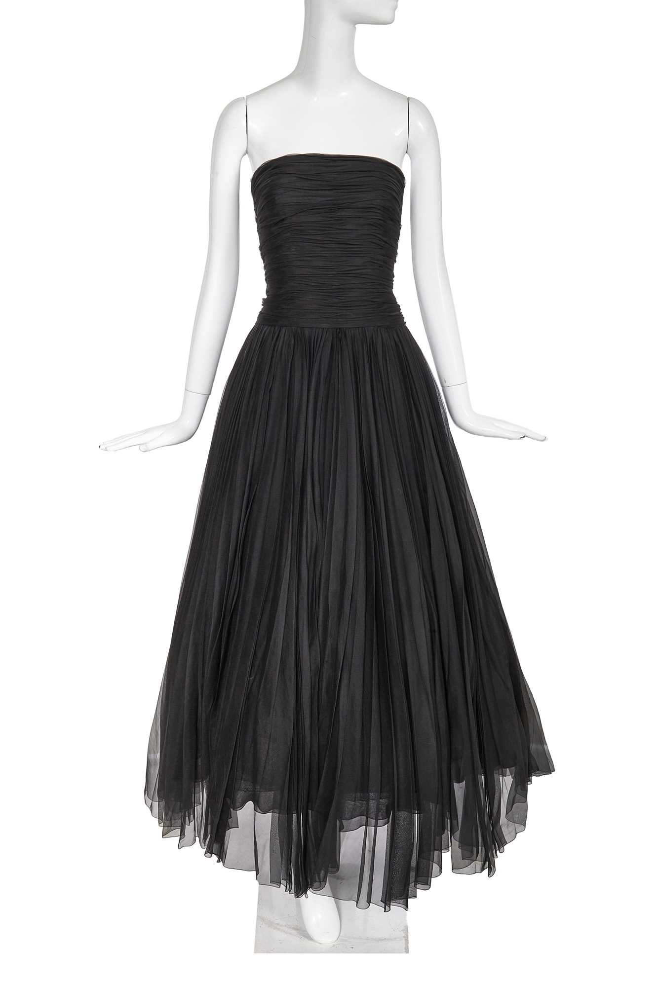 Lot 29 - A Chanel by Karl Lagerfeld black silk organza evening dress, Spring-Summer 1997