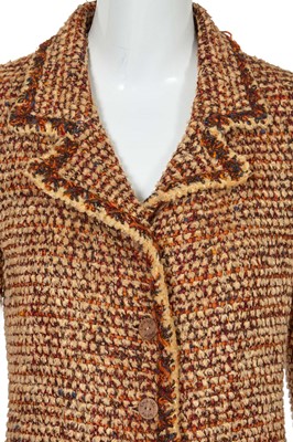 Lot 20 - A Chanel brown fantasy tweed coat, 'Coco Pop' collection, Autumn-Winter 2001-02