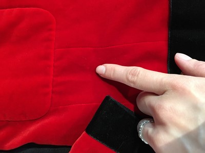 Lot 46 - A Chanel by Karl Lagerfeld red velvet jacket, Autumn-Winter 1990-91