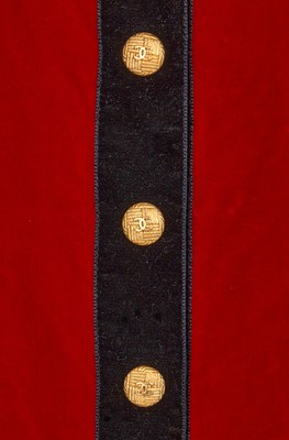 Lot 46 - A Chanel by Karl Lagerfeld red velvet jacket, Autumn-Winter 1990-91
