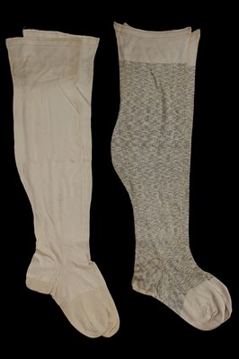 Lot 197 - Two pairs of men's knitted silk stockings, 1780-1810