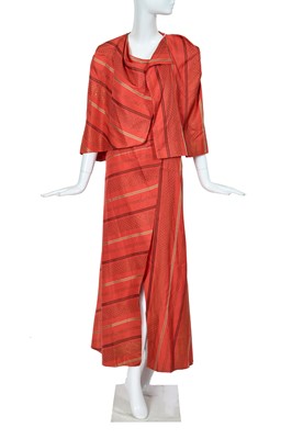 Lot 487 - A rare Elsa Schiaparelli haute couture 'Sari' coat, 'Stop, Look and Listen' collection, Spring-Summer 1935