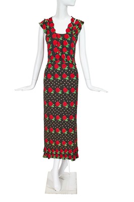 Lot 488 - An Elsa Schiaparelli haute couture rosebud and polka-dot printed crêpe ensemble, 1936-38