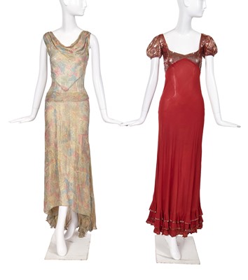 Lot 494 - Two evening gowns, 1930s