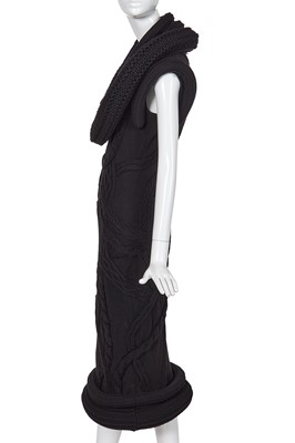 Lot 143 - A rare Alexander McQueen black knitted wool dress, 'The Horn of Plenty' collection, Autumn-Winter 2009-10
