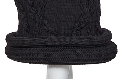 Lot 143 - A rare Alexander McQueen black knitted wool dress, 'The Horn of Plenty' collection, Autumn-Winter 2009-10