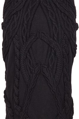 Lot 143 - A rare Alexander McQueen black knitted wool dress, 'The Horn of Plenty' collection, Autumn-Winter 2009-10