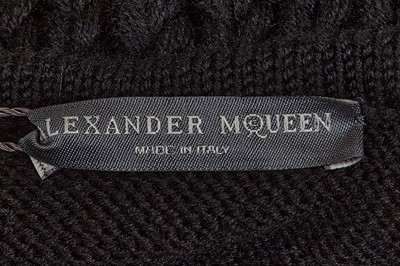 Lot 143 - A rare Alexander McQueen black knitted wool dress, 'The Horn of Plenty' collection, Autumn-Winter 2009-10