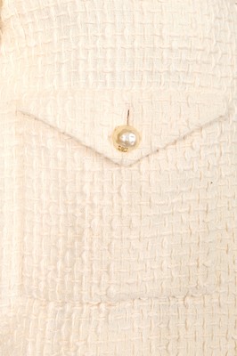 Lot 10 - A Chanel by Karl Lagerfeld white cotton tweed suit, Spring-Summer 2012