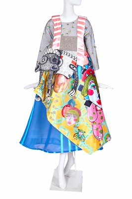 Lot 123 - Grayson Perry's Nayuko Watara hand-painted dress, 2010s