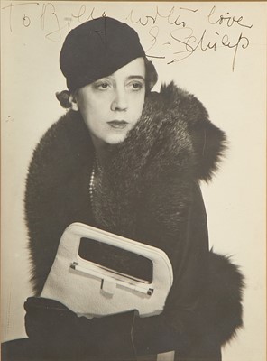 Lot 485 - A rare autographed photograph of Elsa Schiaparelli, 1933