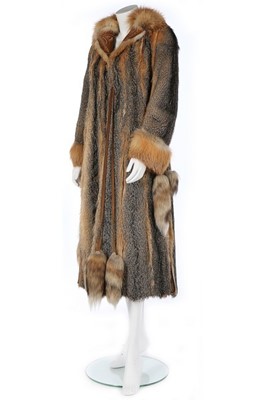 Lot 270 - A Bill Gibb fox fur coat, circa 1972, Vulpes...