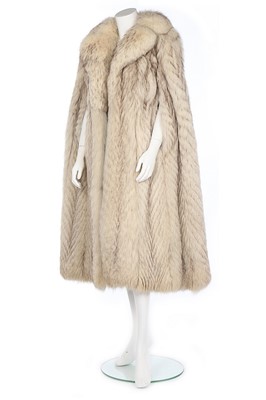 Lot 5 - A JOS Fourrures arctic fox fur cape, 1970s,...