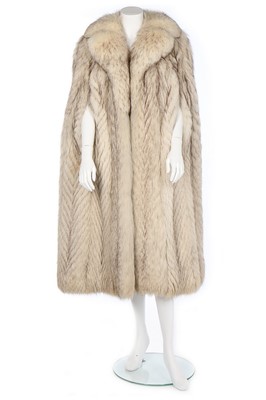 Lot 5 - A JOS Fourrures arctic fox fur cape, 1970s,...