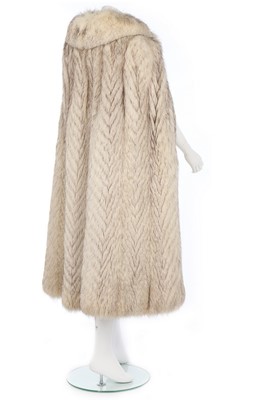 Lot 5 - A JOS Fourrures arctic fox fur cape, 1970s,...