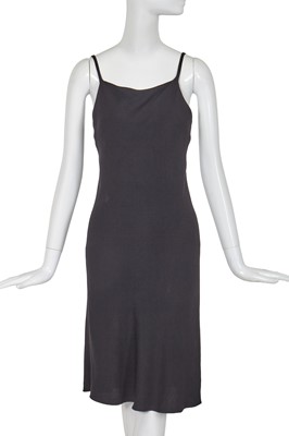 Lot 337 - A John Galliano black satin-backed crêpe slip dress, circa 1990