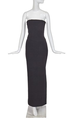 Lot 302 - A Givenchy by Alexander McQueen black moss crêpe evening dress, Autumn-Winter 1997-98