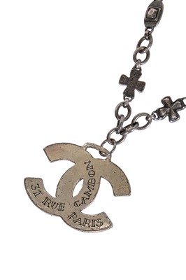 Lot 25 - A Chanel by Karl Lagerfeld silvertone chain necklace, Autumn-Winter 1998-99