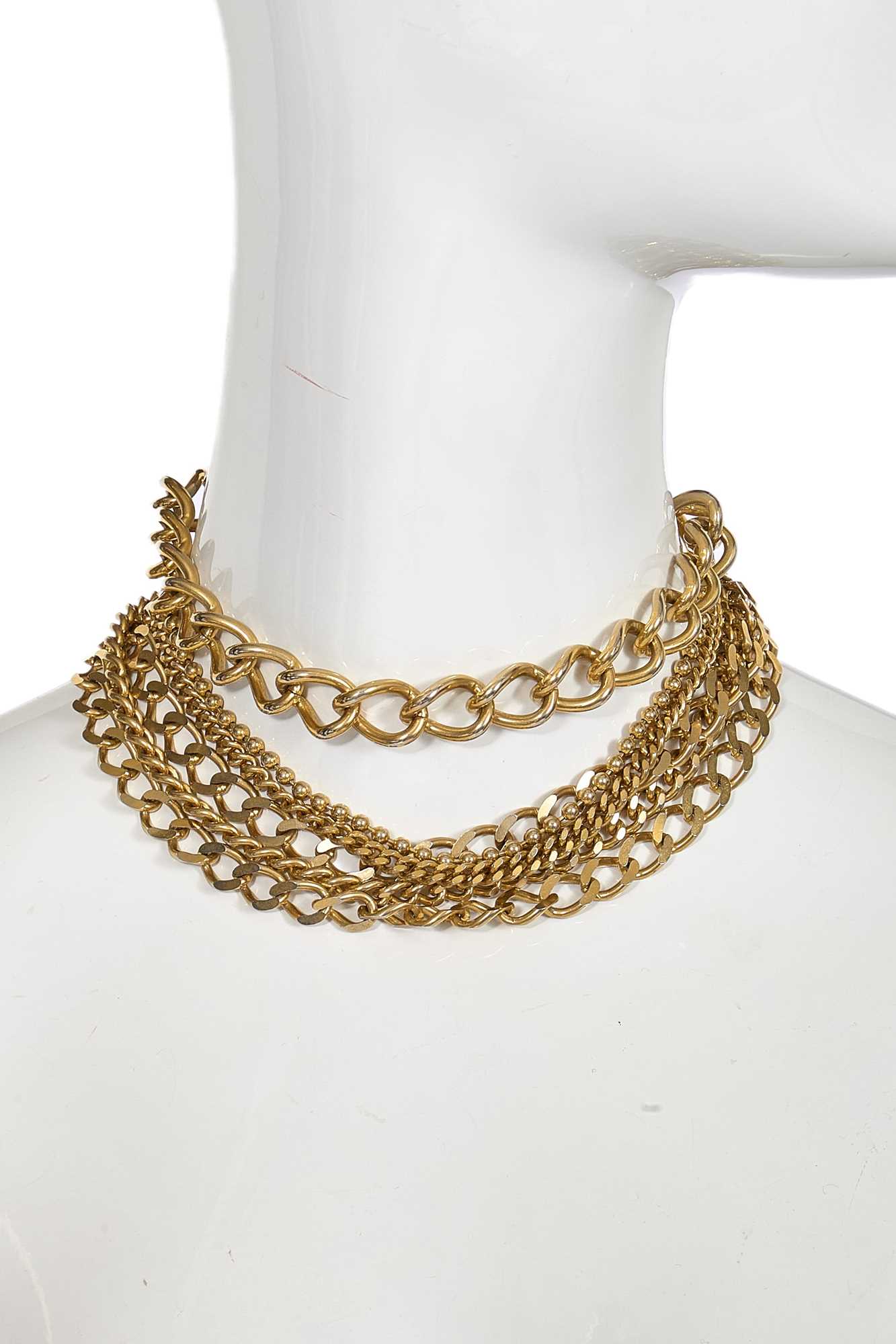 Lot 48 - A Chanel by Karl Lagerfeld gilt chain necklace, 1989
