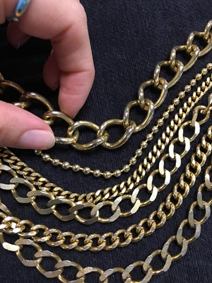 Lot 48 - A Chanel by Karl Lagerfeld gilt chain necklace, 1989