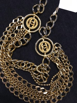 Lot 48 - A Chanel by Karl Lagerfeld gilt chain necklace, 1989