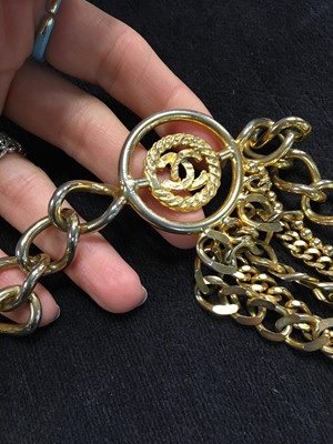 Lot 48 - A Chanel by Karl Lagerfeld gilt chain necklace, 1989