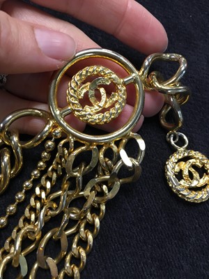 Lot 48 - A Chanel by Karl Lagerfeld gilt chain necklace, 1989