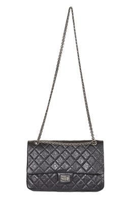 Lot 12 - A Chanel 2.55 Reissue black leather flap bag, 2009-2010