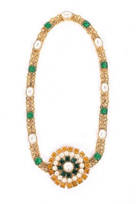 Lot 266 - An Yves Saint Laurent gilt chain belt, 1972,...