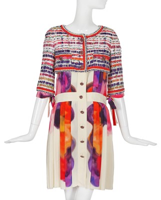 Lot 13 - Chanel by Karl Lagerfeld silk and ribbon tweed ensemble, 'Boulevard' collection, Spring-Summer 2015