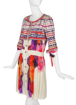 Lot 13 - Chanel by Karl Lagerfeld silk and ribbon tweed ensemble, 'Boulevard' collection, Spring-Summer 2015