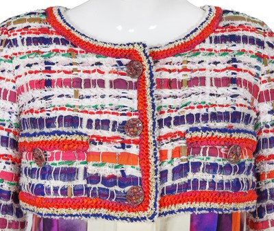 Lot 13 - Chanel by Karl Lagerfeld silk and ribbon tweed ensemble, 'Boulevard' collection, Spring-Summer 2015