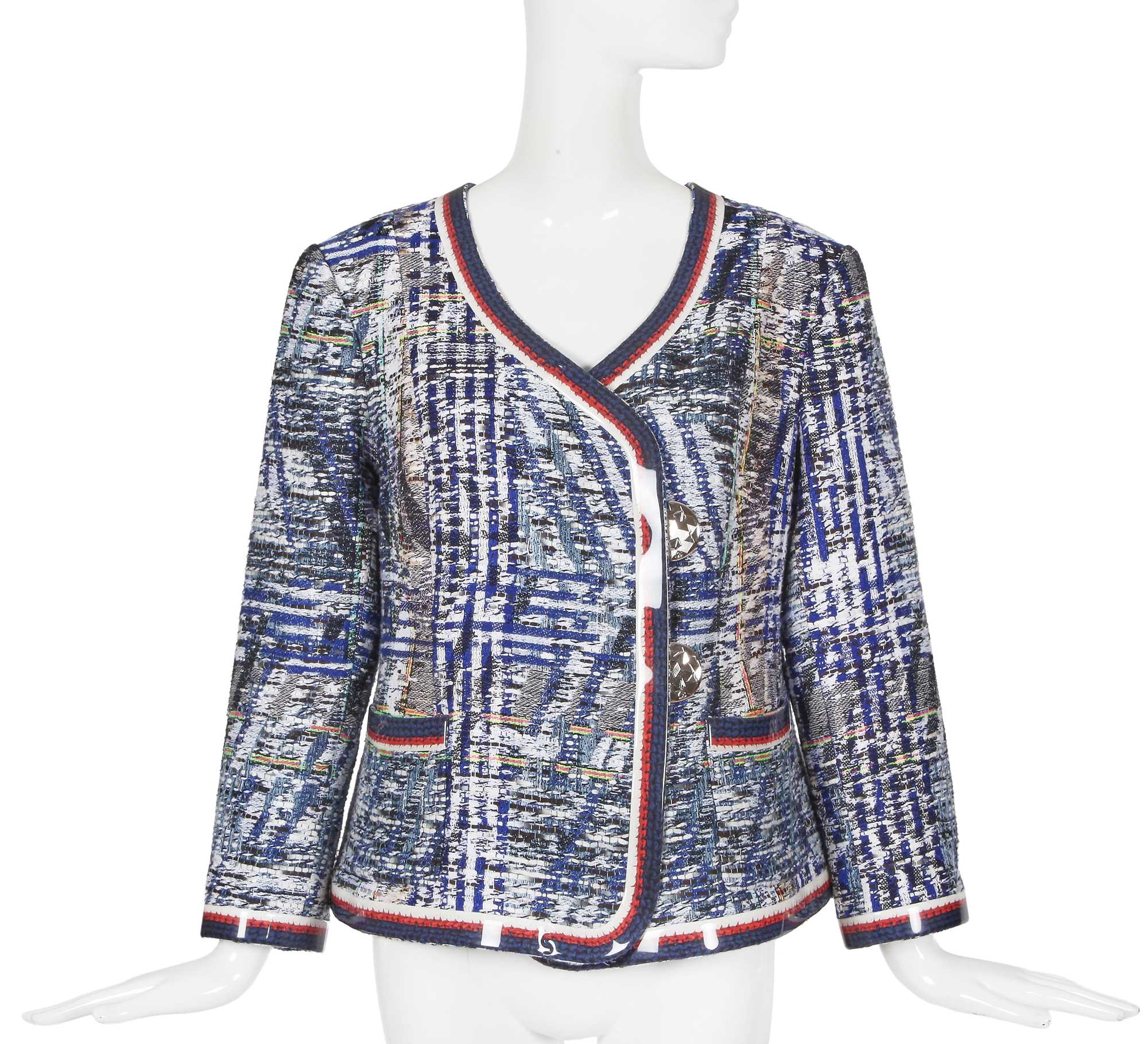 Lot 9 - A Chanel by Karl Lagerfeld tweed jacket 'Airlines' collection, Spring-Summer 2016