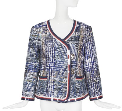 Lot 9 - A Chanel by Karl Lagerfeld tweed jacket 'Airlines' collection, Spring-Summer 2016