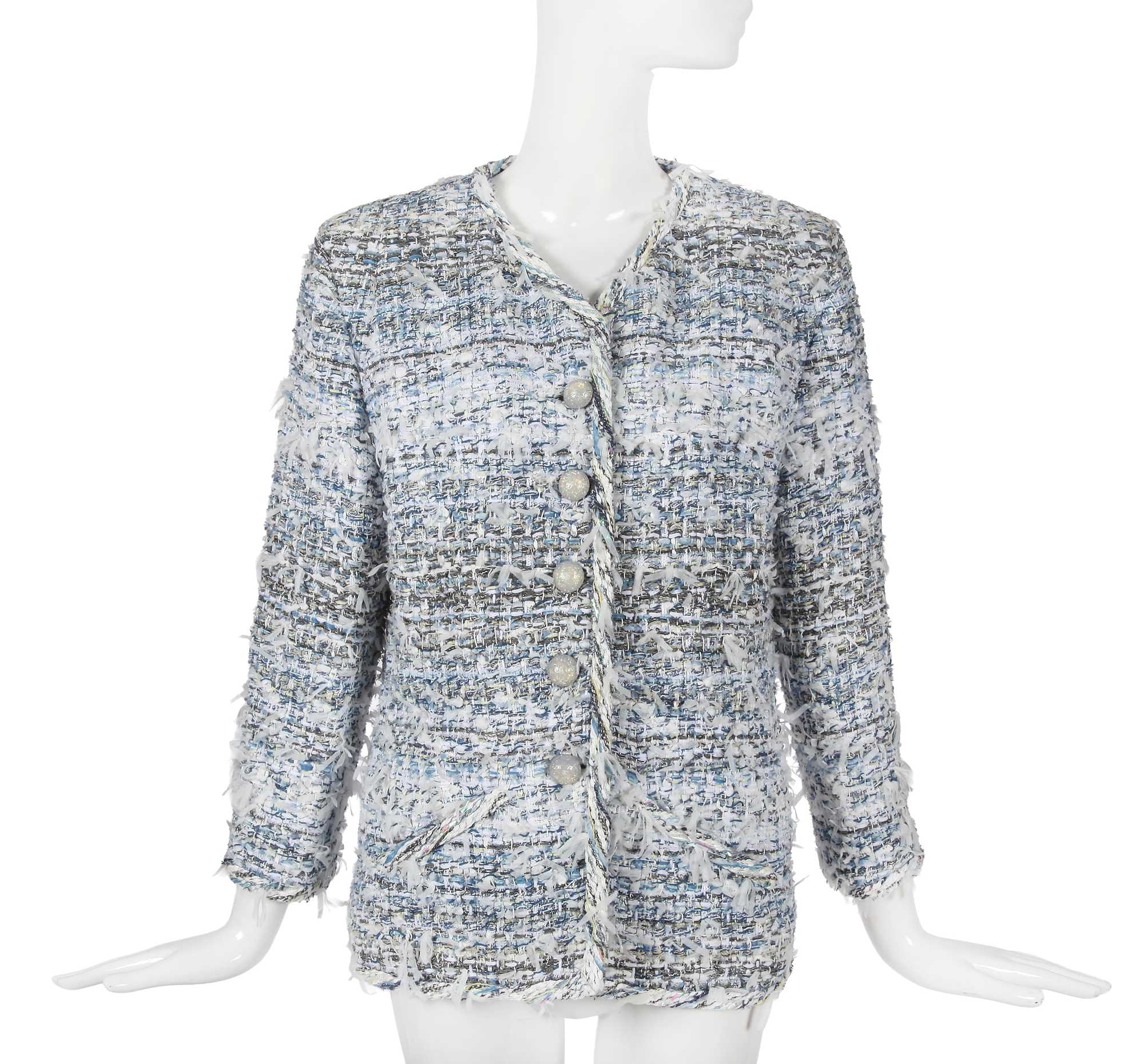 Lot 3 - A Chanel by Karl Lagerfeld tweed jacket, 'Waterfalls' collection, Spring-Summer 2018