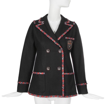 Lot 28 - A Chanel by Karl Lagerfeld black wool blazer, 'Paris-Bombay' collection, Métiers d'Art, Pre-Fall 2012